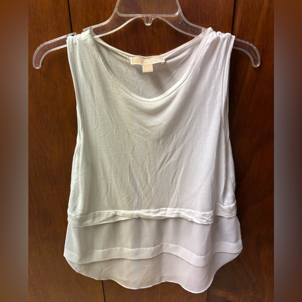 Michael Michael Kors White Sleeveless Layered Tank – Size M
